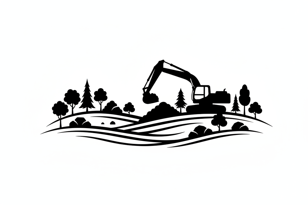 Sziluett kép fehér háttérrel ami tereprendezést szimbolizál