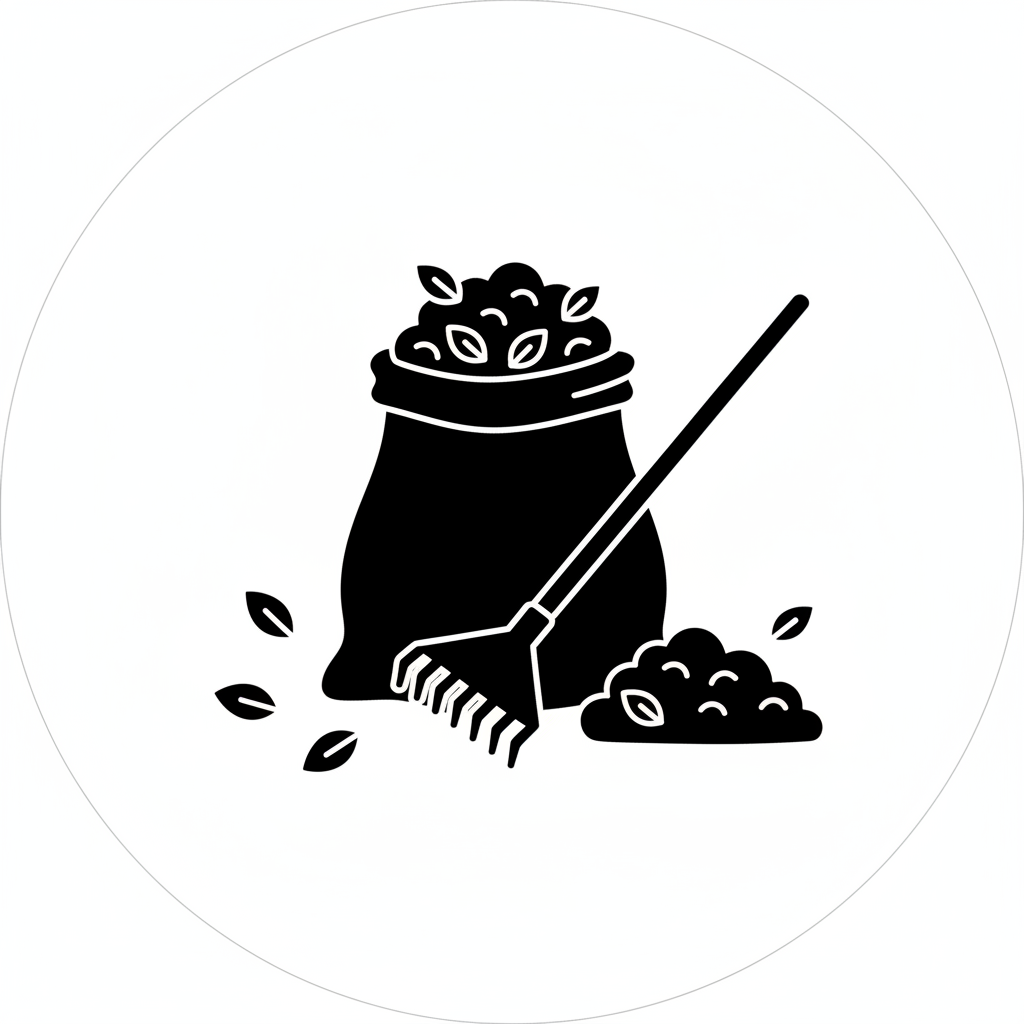 átlátszó háttérrel sziluett ikon ami levélgyűjtést szimbolizál